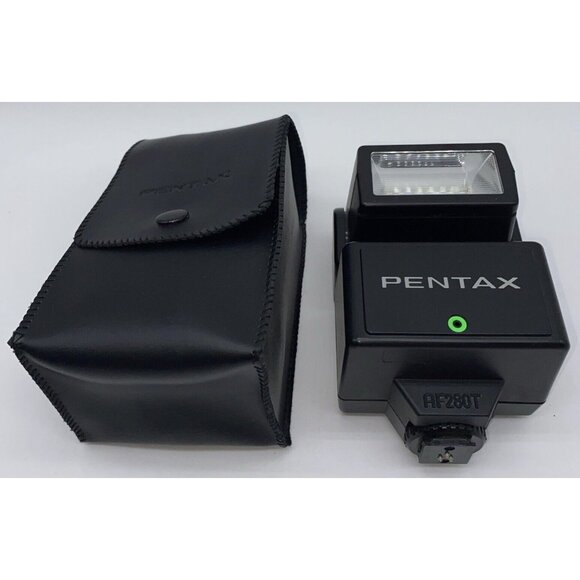 Pentax AF280T Xenon Shoe Mount Flash & Case for Pentax SLR Camera Vintage Japan - Picture 1 of 16